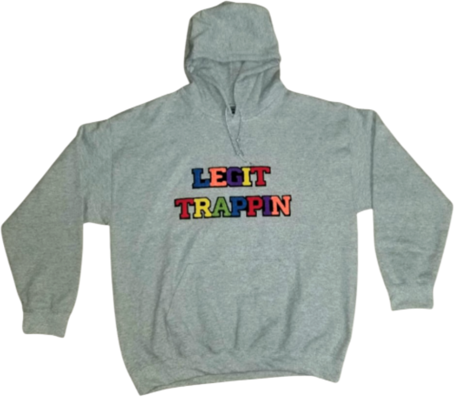 Gray "LEGIT TRAPPIN" Hoodie