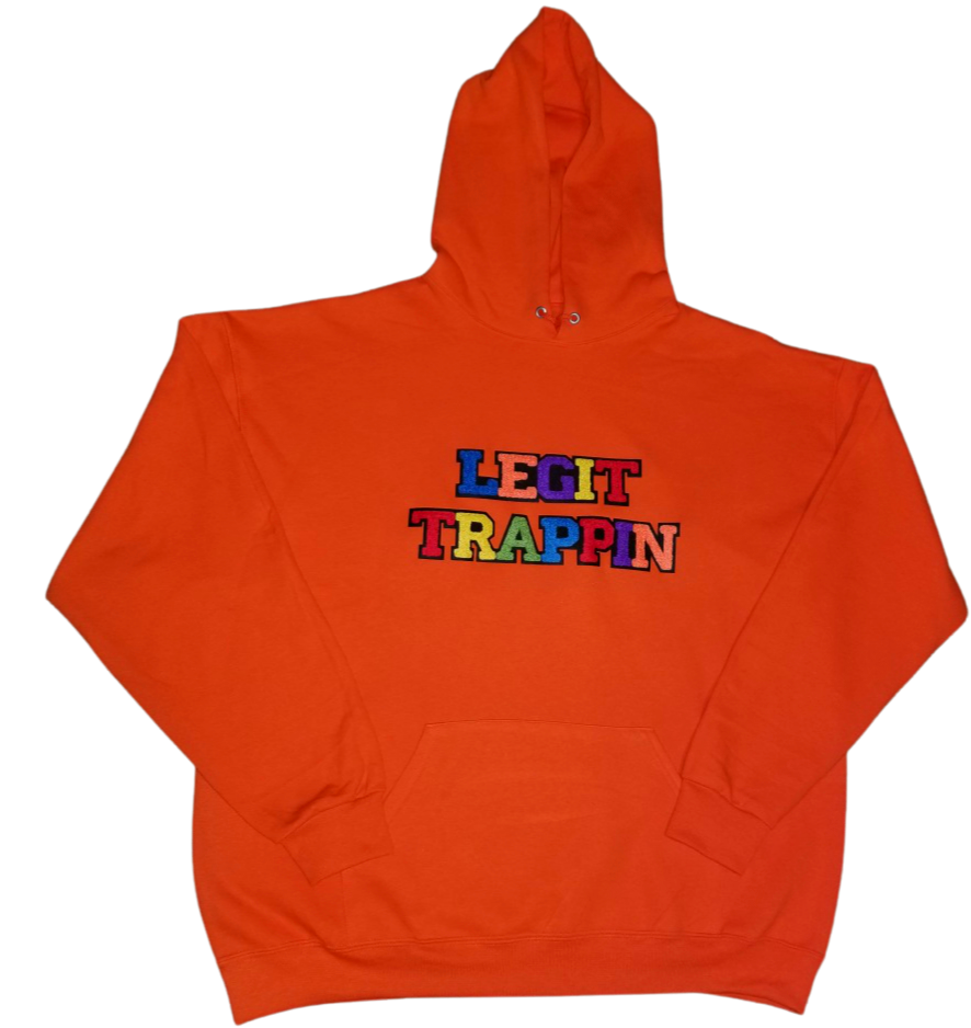 Orange "LEGIT TRAPPIN" Hoodie