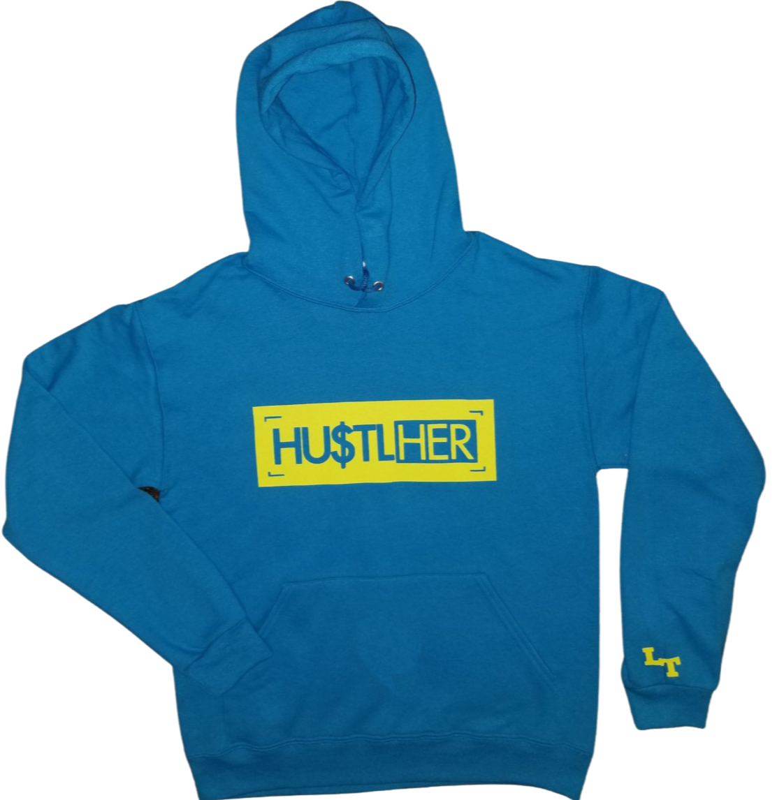 Turquoise "HU$TLHER" Hoodie
