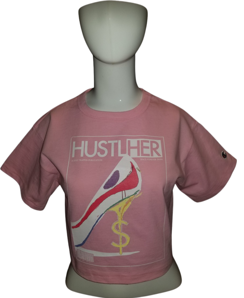 Short Sleeve Cropped "HustlHER" ChampionTee
