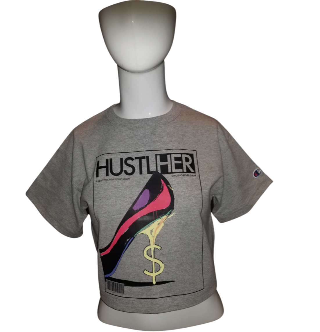 Short Sleeve Cropped "HustlHER" ChampionTee