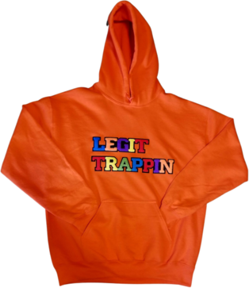 Orange "LEGIT TRAPPIN" Hoodie