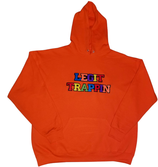 Orange "LEGIT TRAPPIN" Hoodie