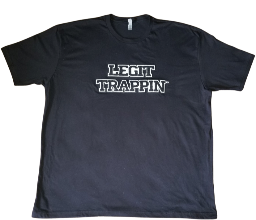 Black "LEGIT TRAPPIN" Tee w/ B&W Logo