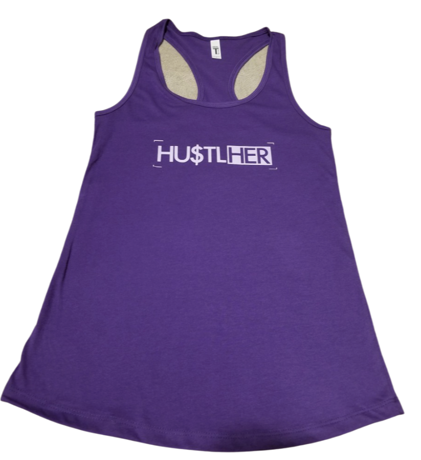 Purple "HU$TLHER" Tank