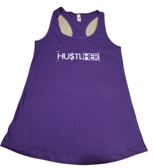 Purple "HU$TLHER" Tank