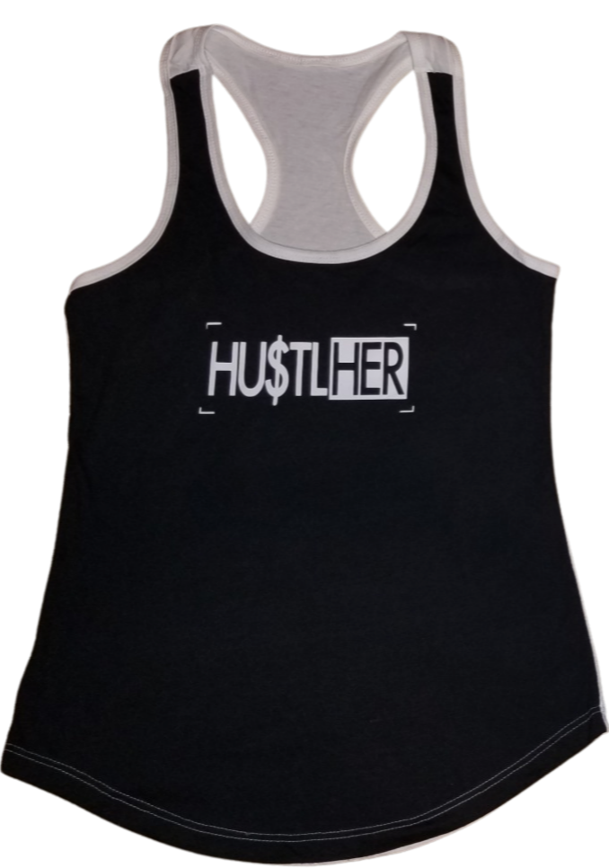 Black & White "HU$TLHER" Tank