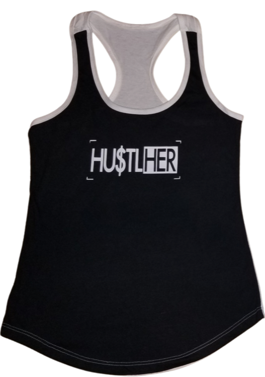 Black & White "HU$TLHER" Tank