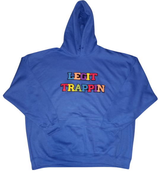 Blue "LEGIT TRAPPIN" Hoodie