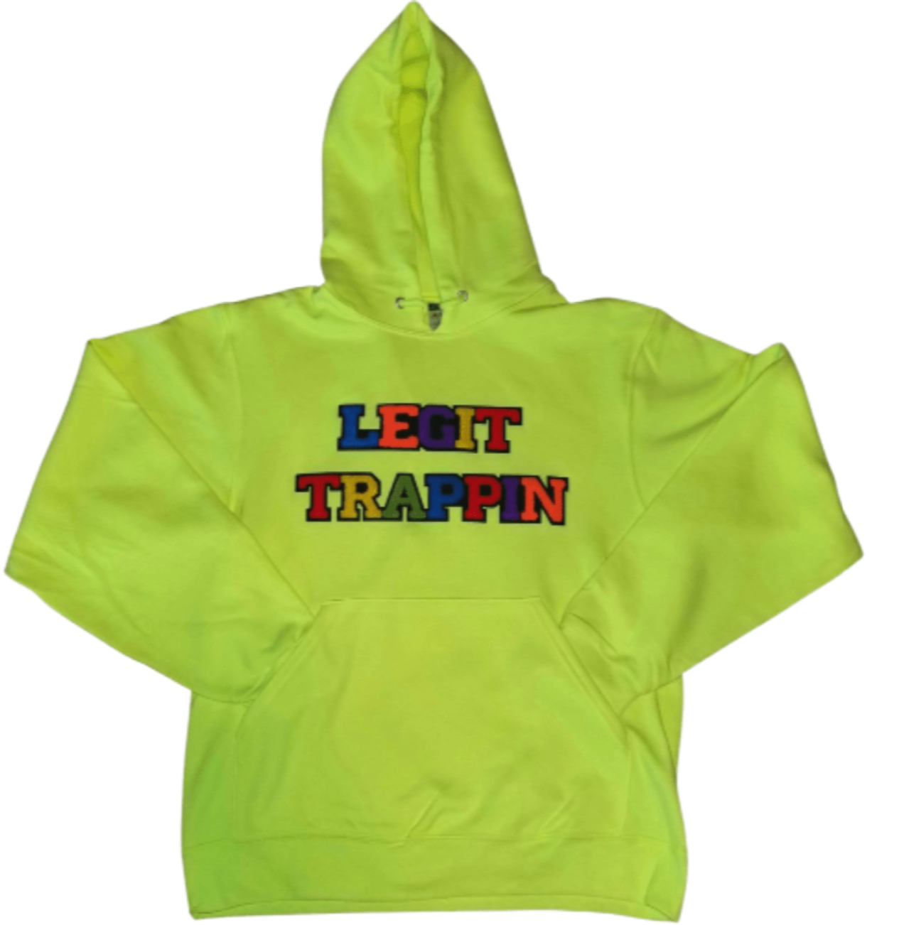 Safety Yellow "LEGIT TRAPPIN" Hoodie