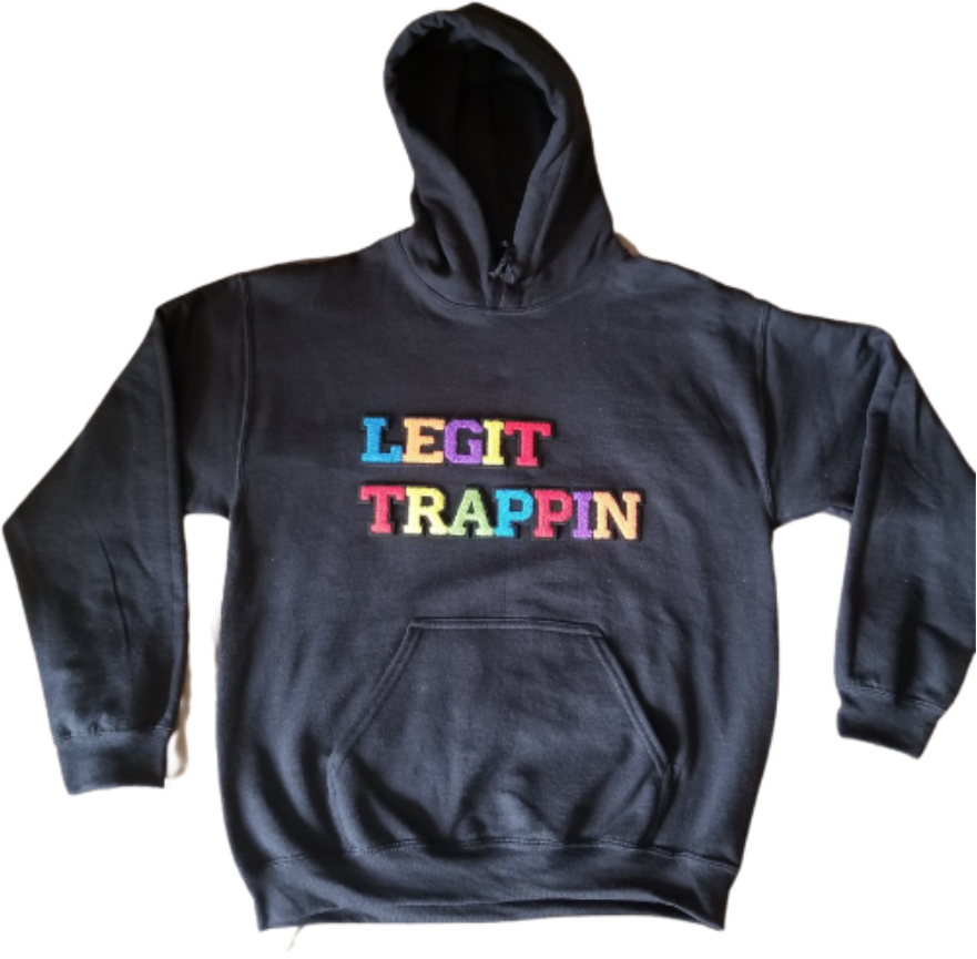 Black "LEGIT TRAPPIN" Hoodie